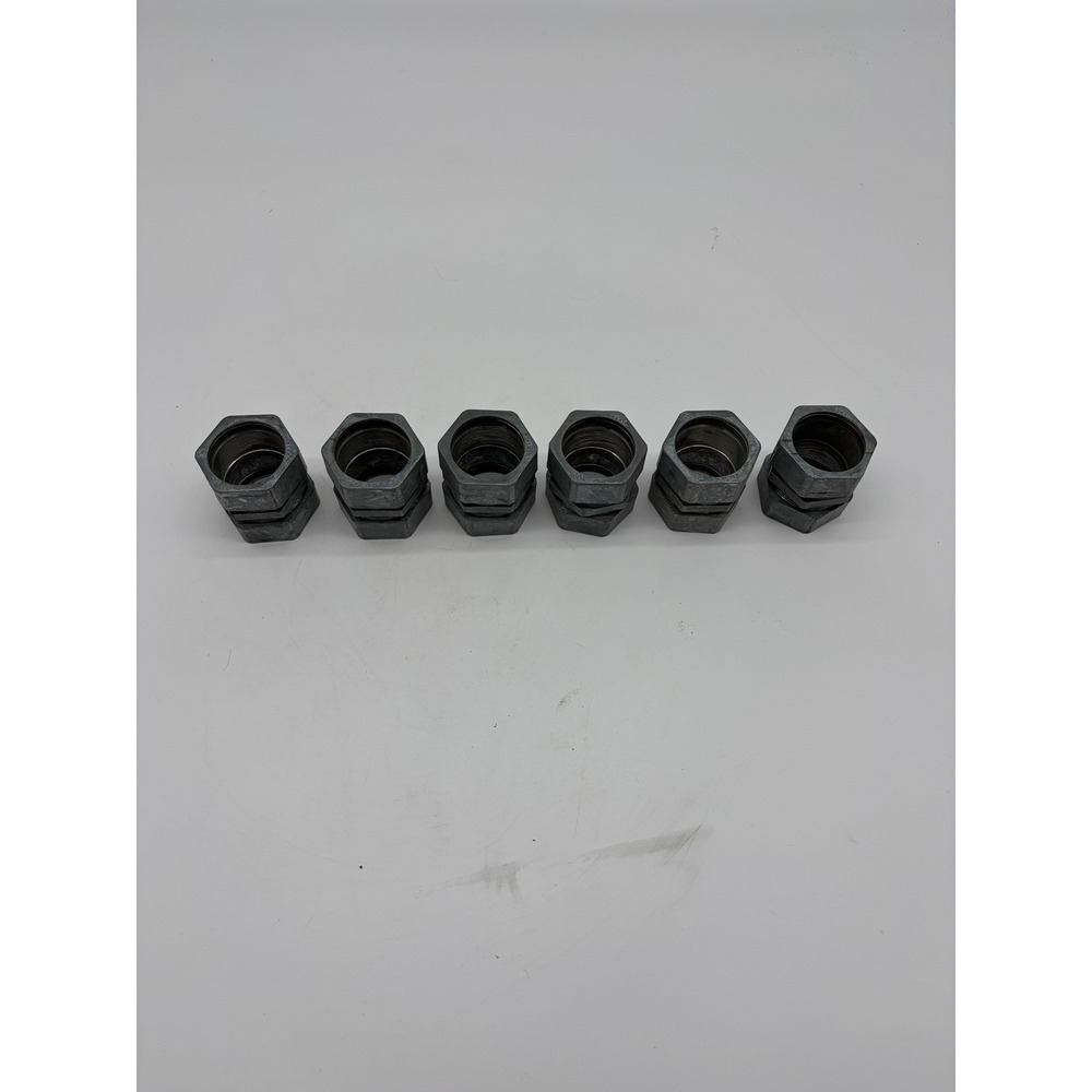 6pc Regal 614 Compression Couplings Set for Rigid Conduit IMC Zinc Plated Steel